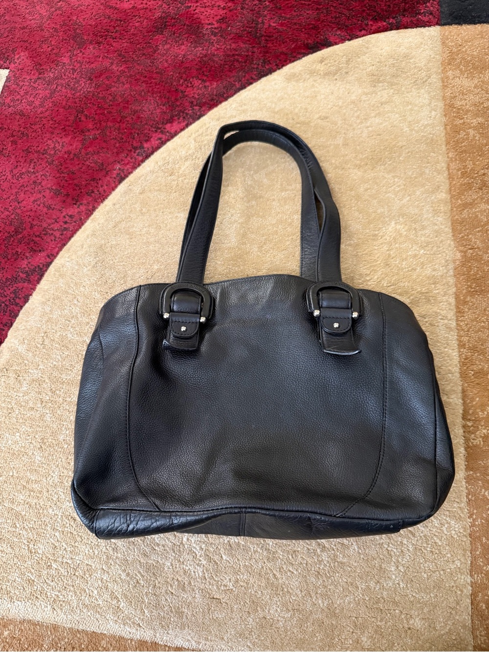 Etienne Aigner Black Leather Tote Bag Shoulder Handbag